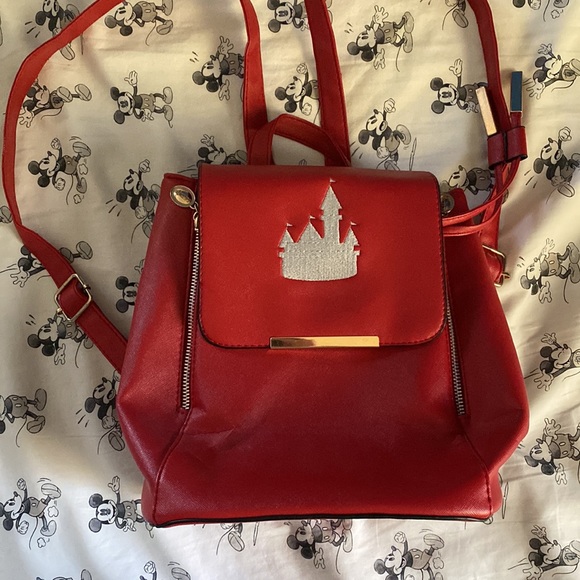 Disney Castle mini-backpack, red. Pleather material. - Picture 2 of 6